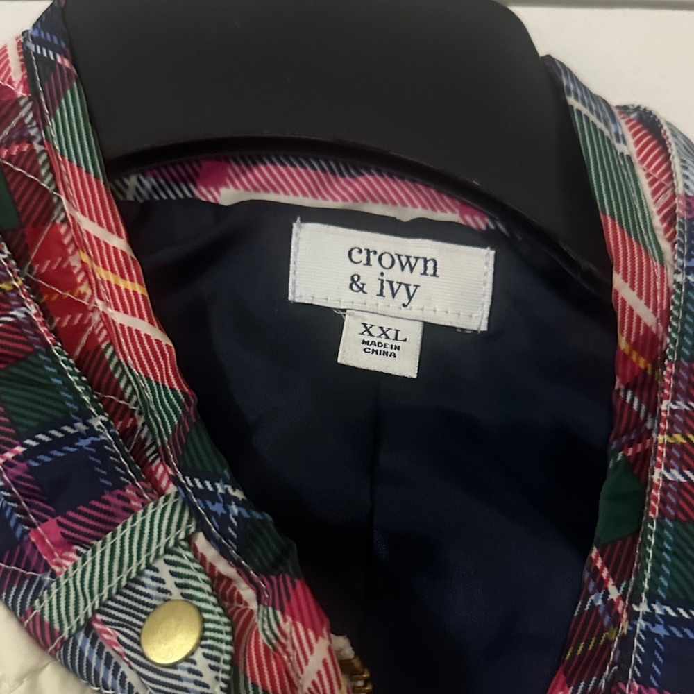 Crown & Ivy Multicolor Plaid Vest - Picture 2 of 3